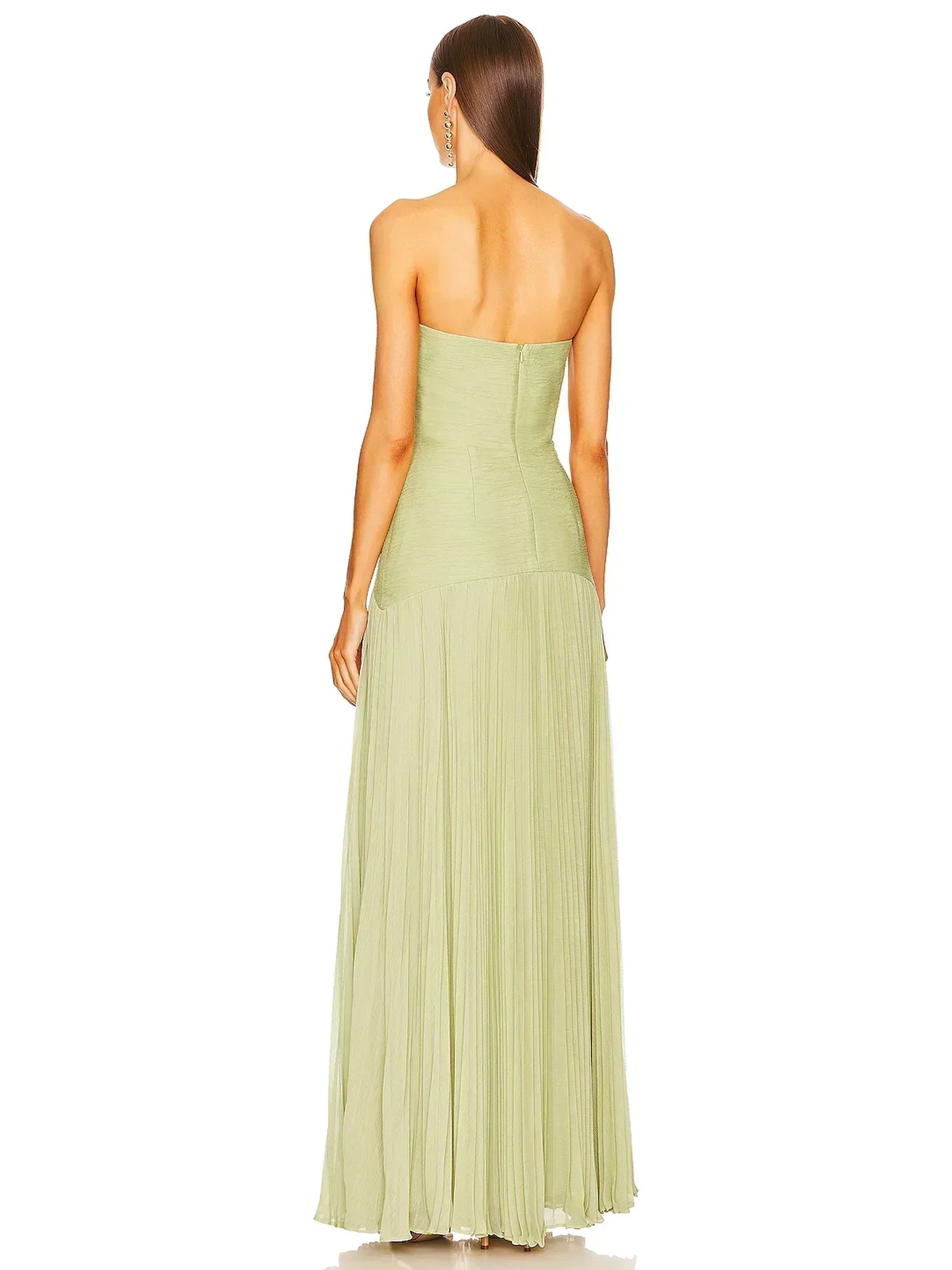 Anya™ - Flowy Green Long Dress