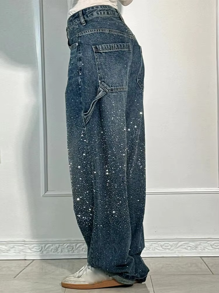Bling-BaggyFit™ Wide-Leg Jeans