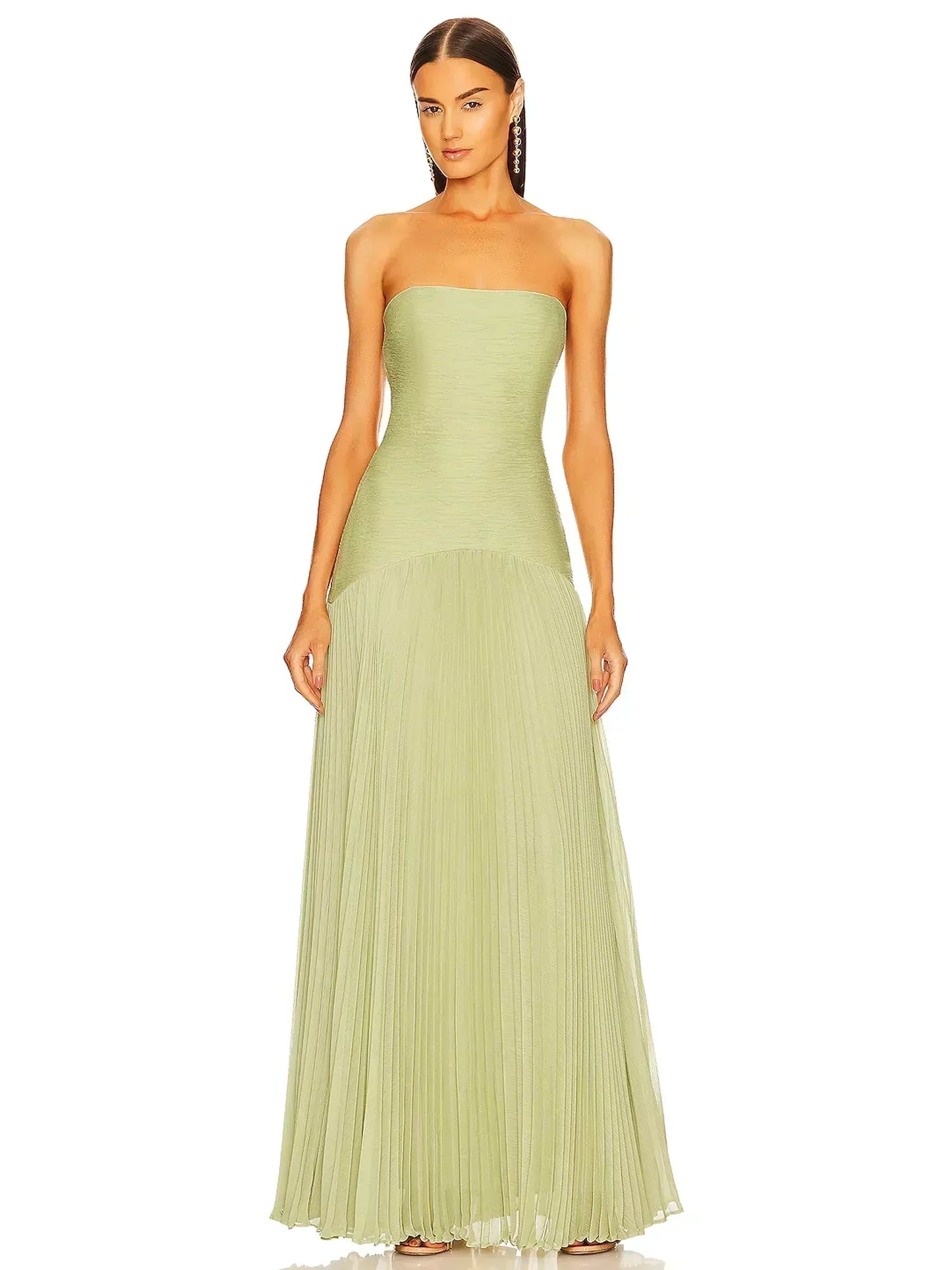 Anya™ - Flowy Green Long Dress