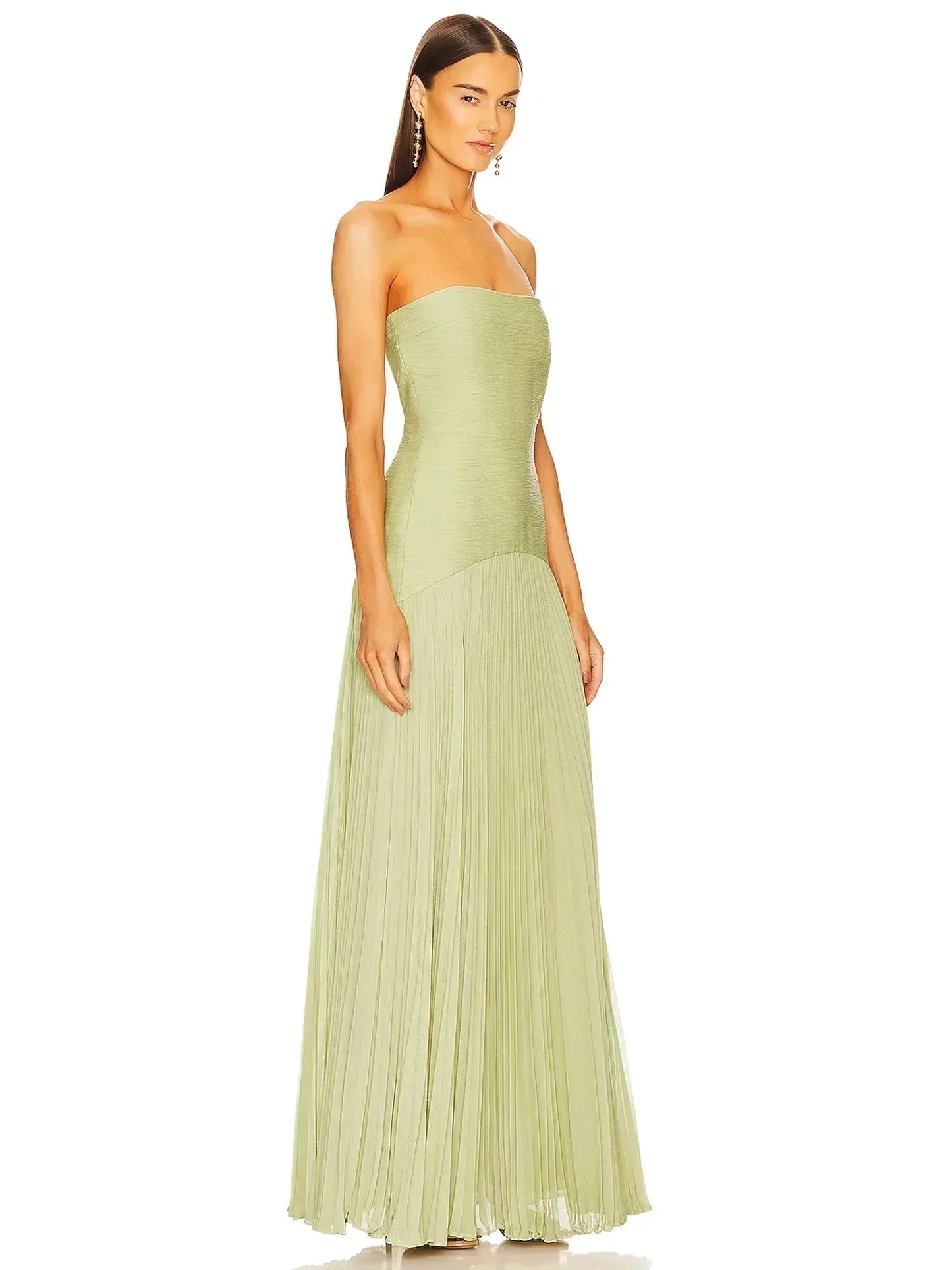 Anya™ - Flowy Green Long Dress