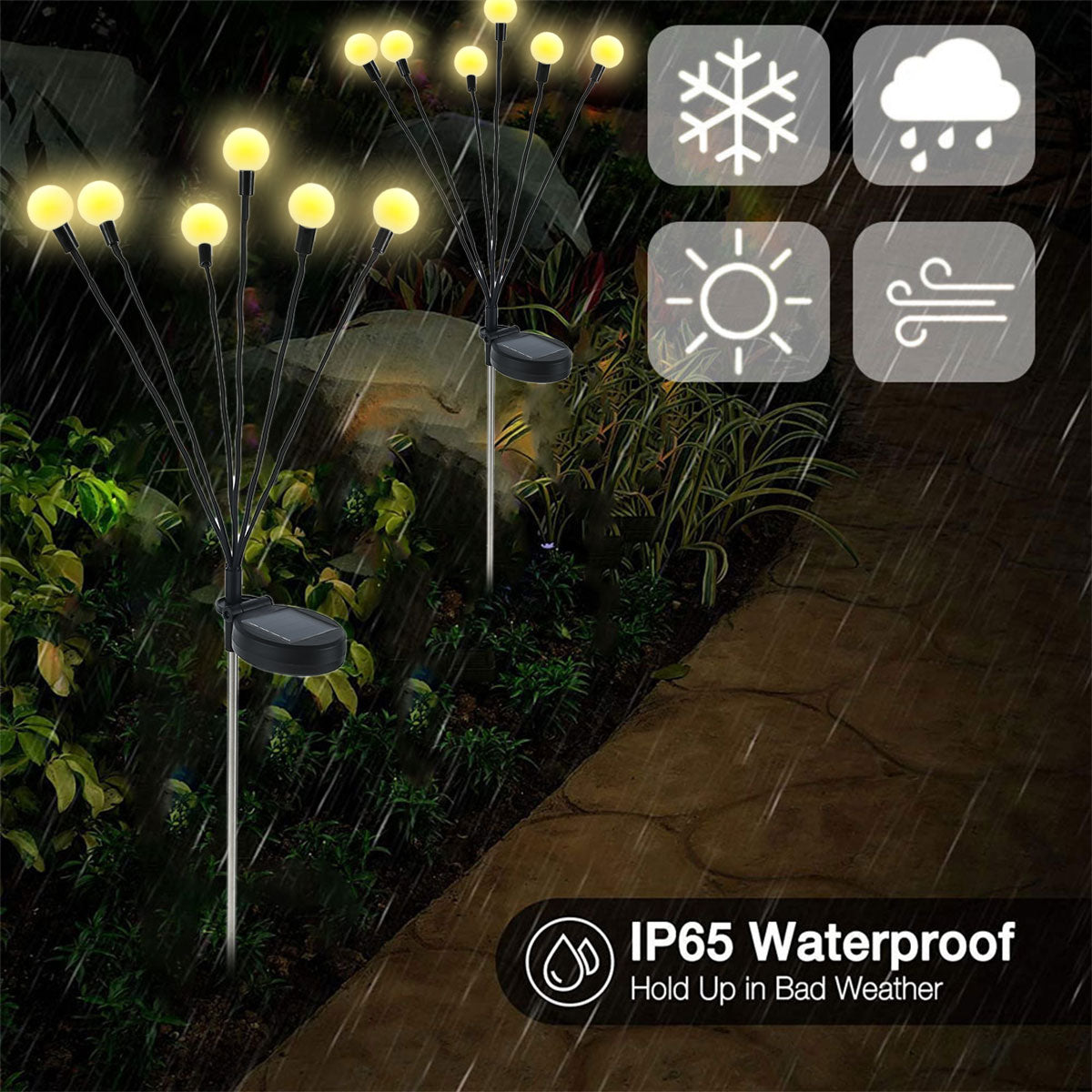 Waterproof Solar Powered Firefly Lights | Make your outdoor space glow at night