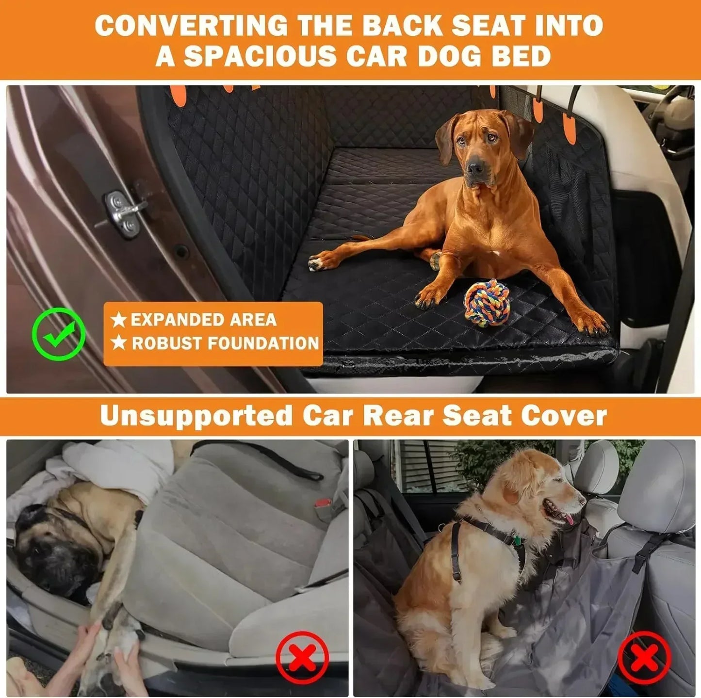 RuffRuff™ - Hard Bottom Dog Car Seat Protector