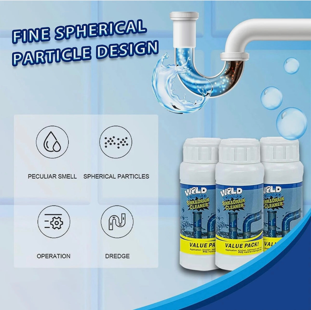 1+1 FREE I Wild Tornado – Drain, Toilet, and Drain Unblocker