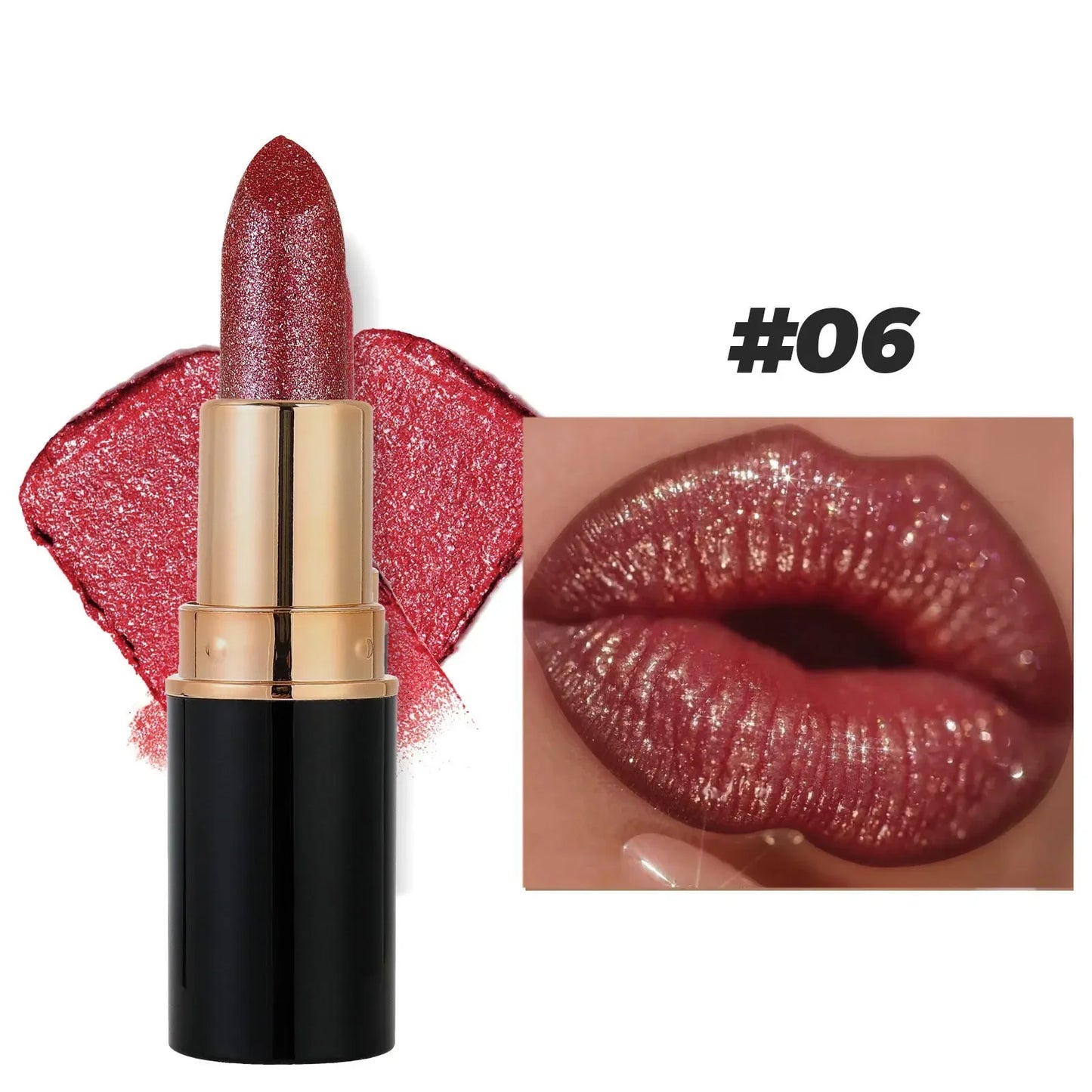 Matte Glitter Lipstick Waterproof