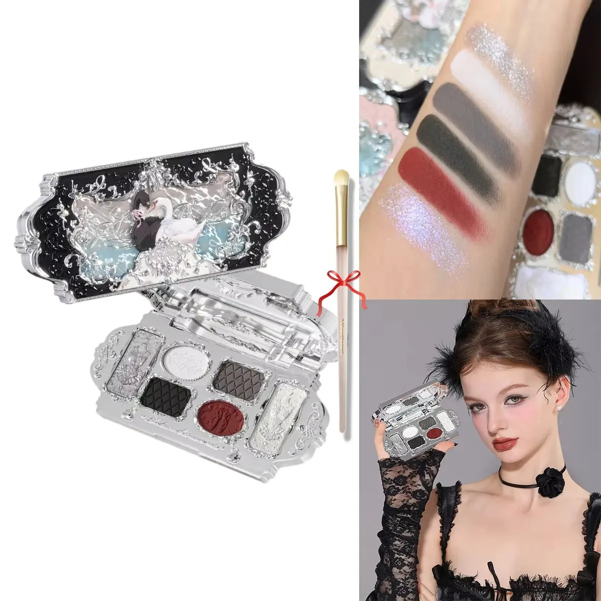 Flower Knows Moonlight Mermaid Eyeshadow Palette Matte Glow Shimmer Waterproof