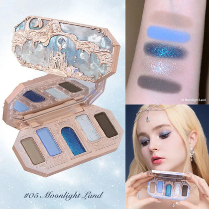 Flower Knows Moonlight Mermaid Eyeshadow Palette Matte Glow Shimmer Waterproof