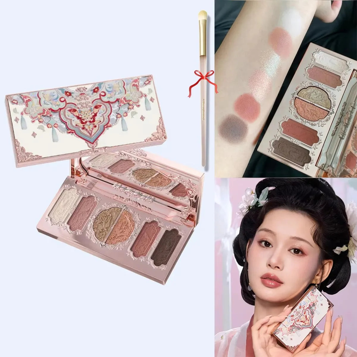 Flower Knows Moonlight Mermaid Eyeshadow Palette Matte Glow Shimmer Waterproof