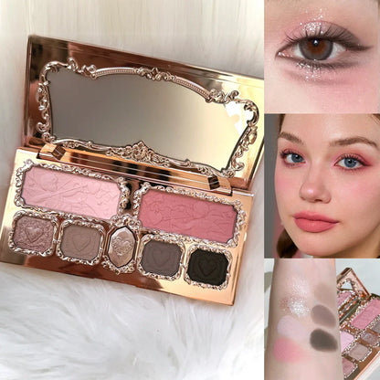 Flower Knows Moonlight Mermaid Eyeshadow Palette Matte Glow Shimmer Waterproof
