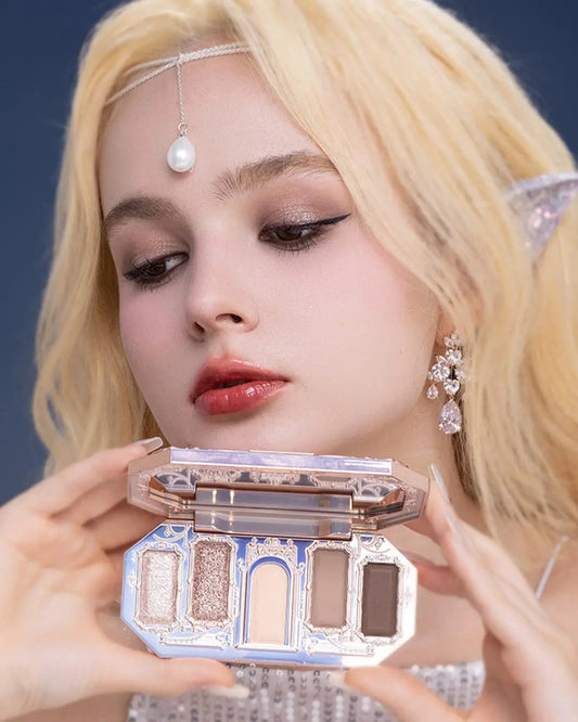 Flower Knows Moonlight Mermaid Eyeshadow Palette Matte Glow Shimmer Waterproof