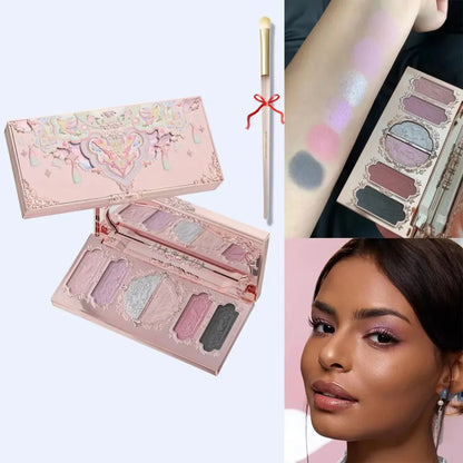 Flower Knows Moonlight Mermaid Eyeshadow Palette Matte Glow Shimmer Waterproof