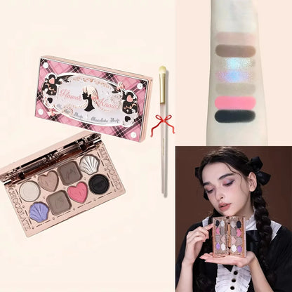 Flower Knows Moonlight Mermaid Eyeshadow Palette Matte Glow Shimmer Waterproof
