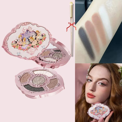 Flower Knows Moonlight Mermaid Eyeshadow Palette Matte Glow Shimmer Waterproof