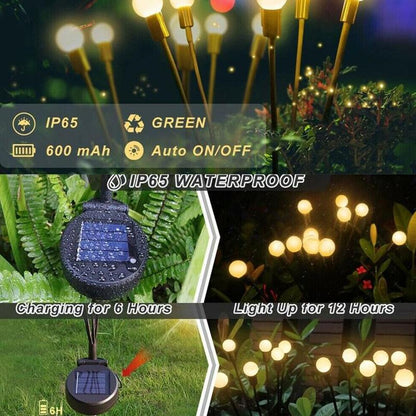 Waterproof Solar Powered Firefly Lights | Make your outdoor space glow at night