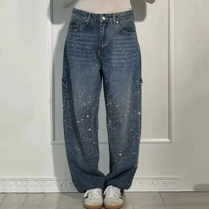 Bling-BaggyFit™ Wide-Leg Jeans