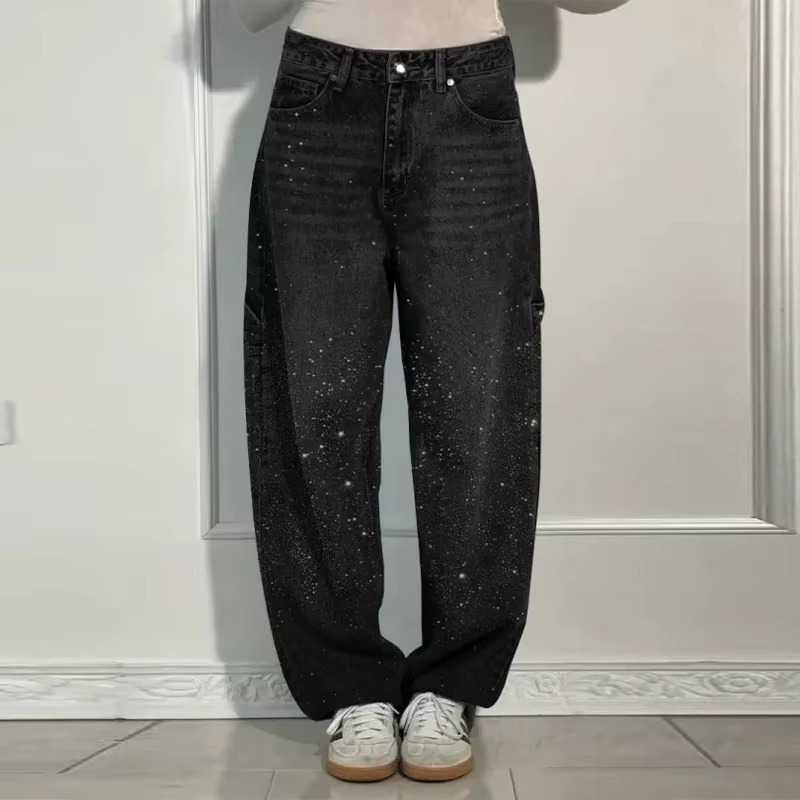 Bling-BaggyFit™ Wide-Leg Jeans