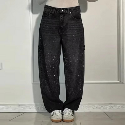 Bling-BaggyFit™ Wide-Leg Jeans