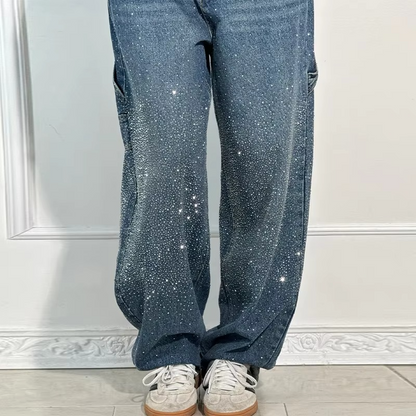 Bling-BaggyFit™ Wide-Leg Jeans
