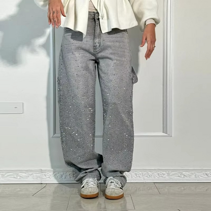 Bling-BaggyFit™ Wide-Leg Jeans