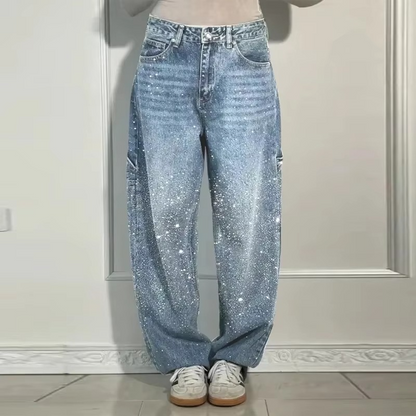 Bling-BaggyFit™ Wide-Leg Jeans