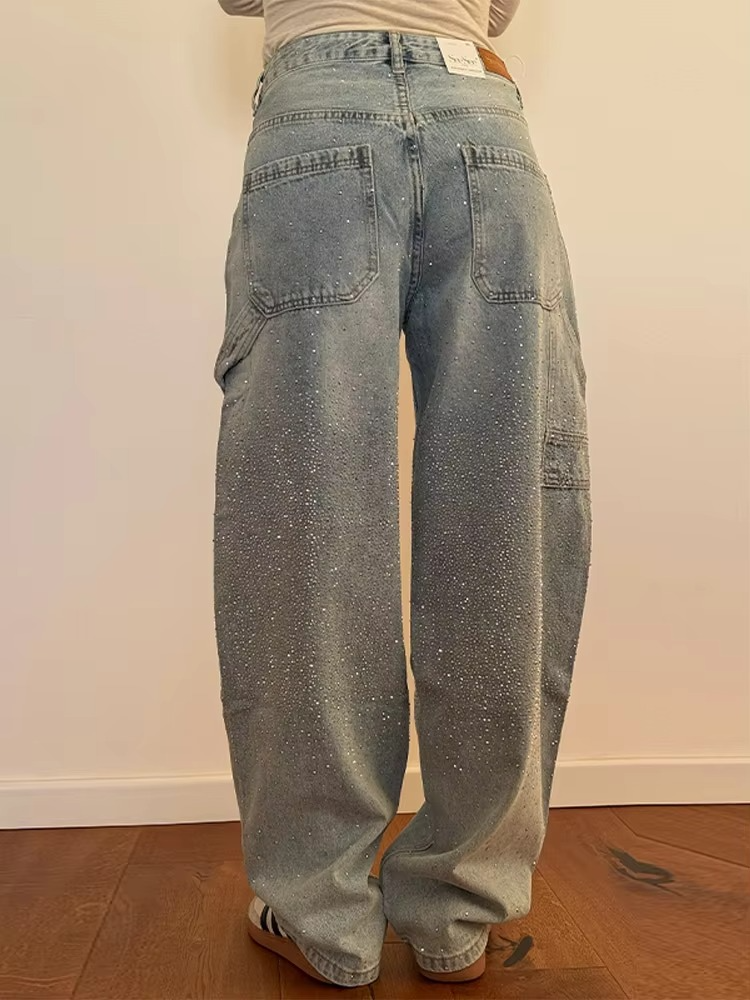 Bling-BaggyFit™ Wide-Leg Jeans