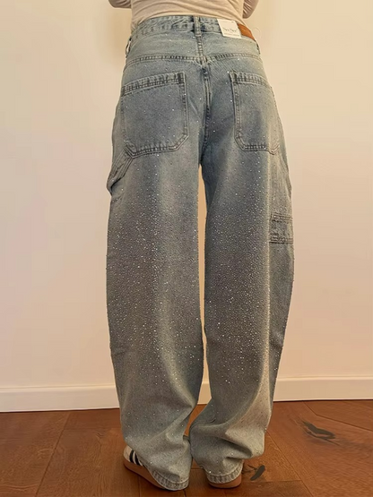 Bling-BaggyFit™ Wide-Leg Jeans