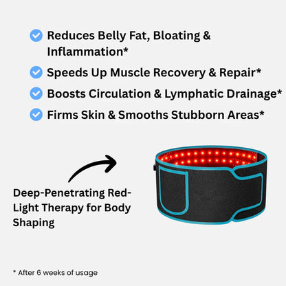 Slimgleam™ Red Light Therapy Belt — Smooth, Firm & Support Your Core Naturally