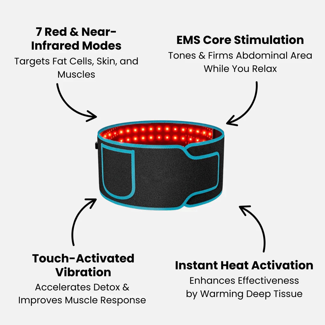 Slimgleam™ Red Light Therapy Belt — Smooth, Firm & Support Your Core Naturally