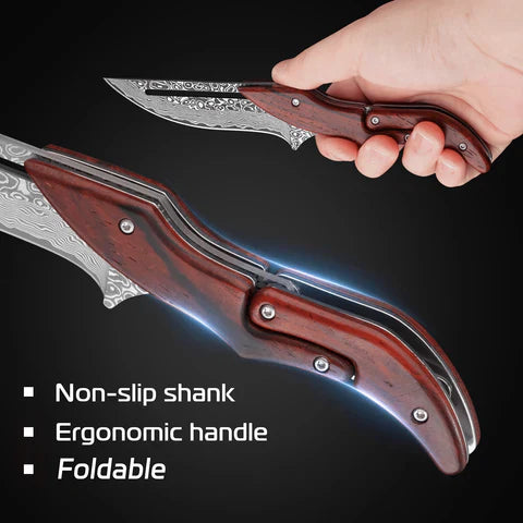 Blade™ – Hand Forged Damascus Steel Folding Knife