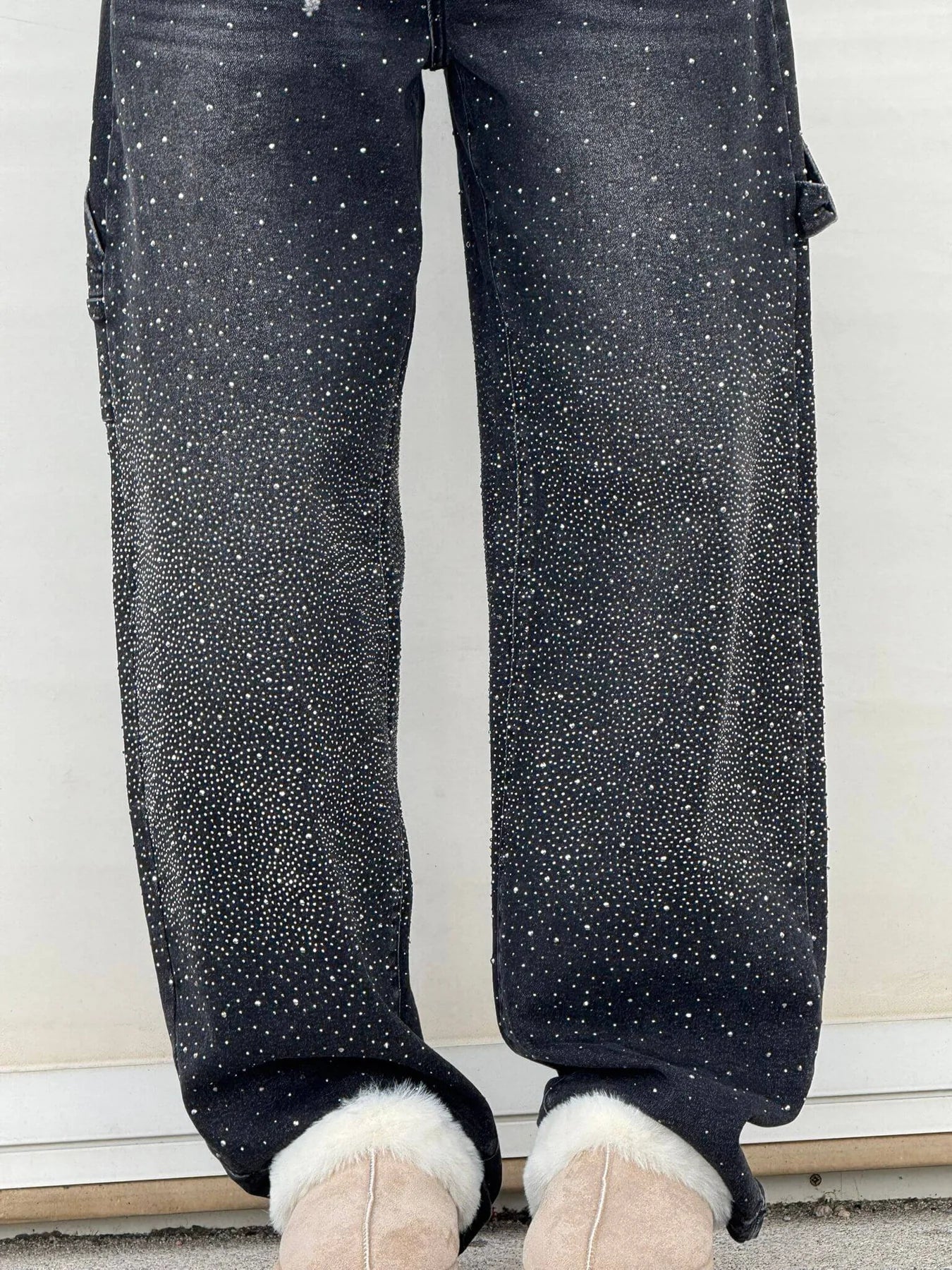Bling-BaggyFit™ Wide-Leg Jeans