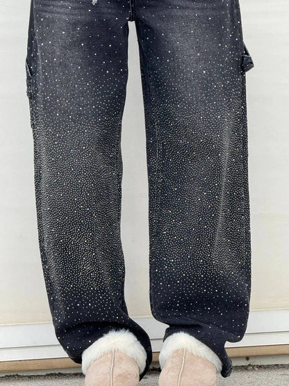 Bling-BaggyFit™ Wide-Leg Jeans