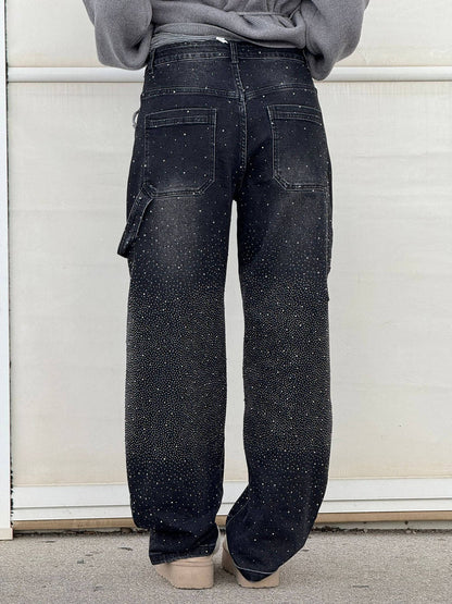 Bling-BaggyFit™ Wide-Leg Jeans
