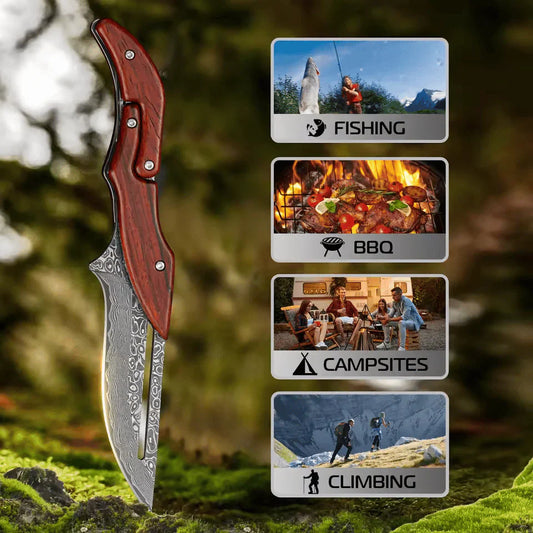 Blade™ – Hand Forged Damascus Steel Folding Knife